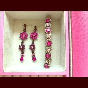 Matching bracelet and earring set